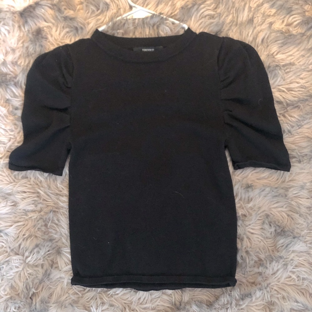 Black ruffle Shirt
